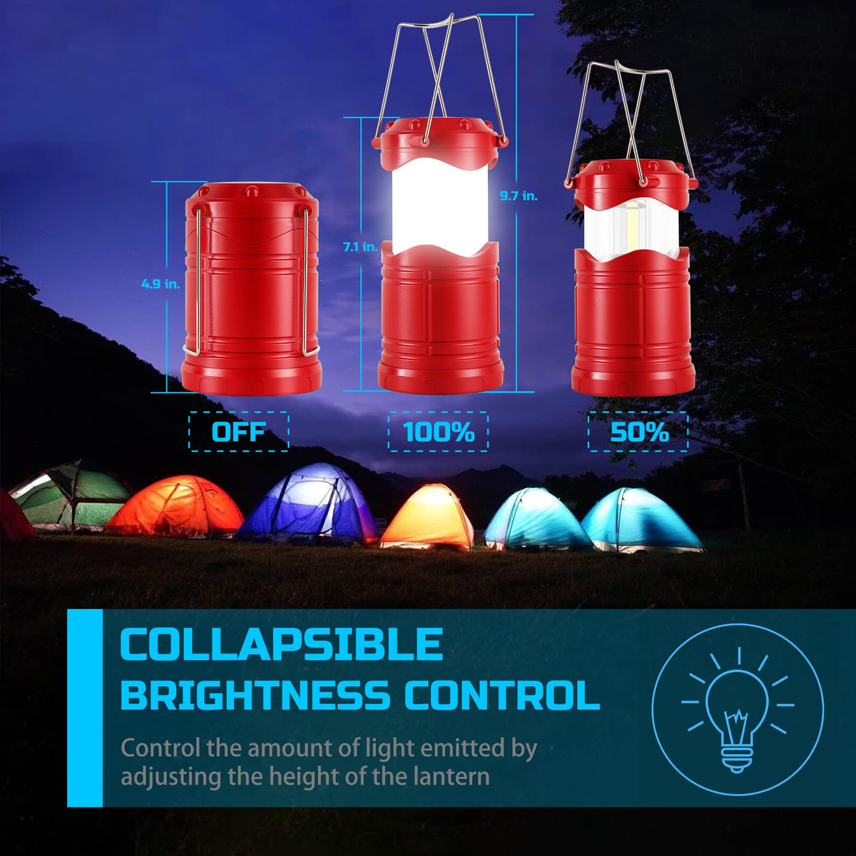LED Camping Lantern (Red)