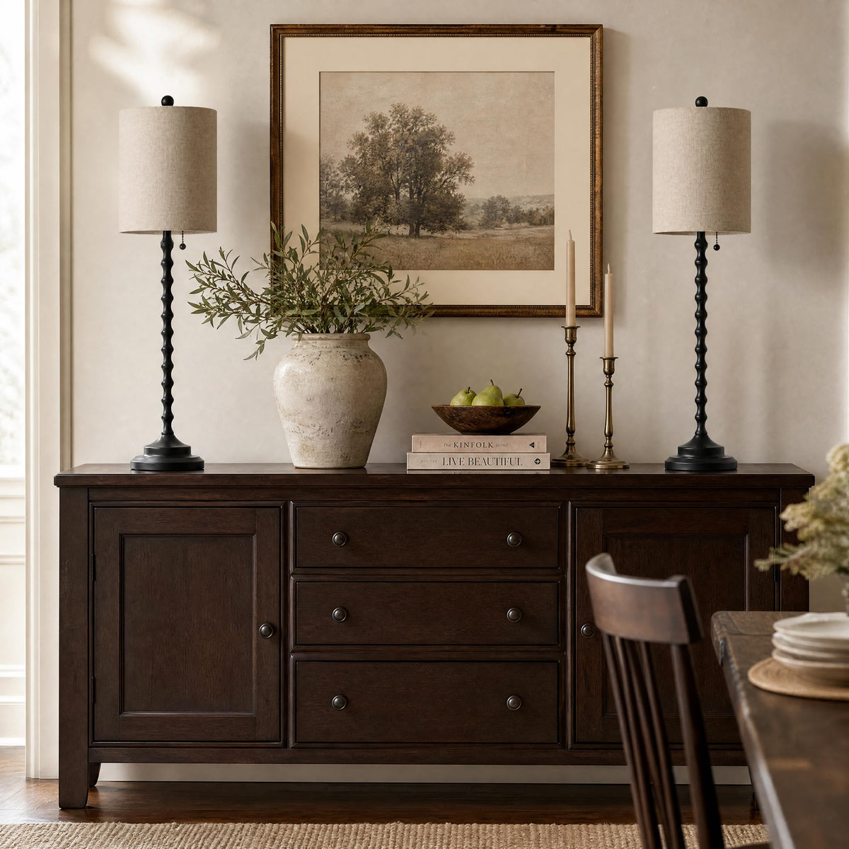Buffet Lamps Set of 2 (Black)