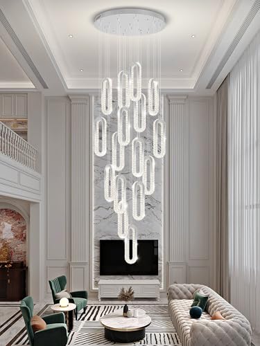 H138 LED Crystal Chandelier (Silver / 16 Rings (New))