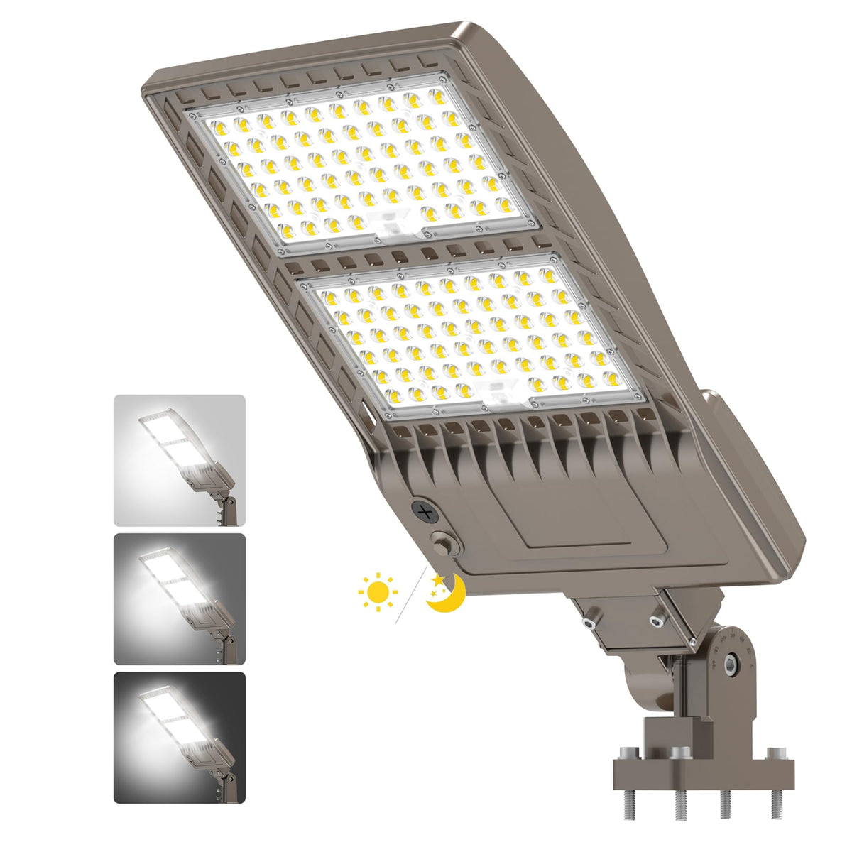 400W LED Parking Lot Light with Dusk to Dawn Photocell Power Adjustable (400W)