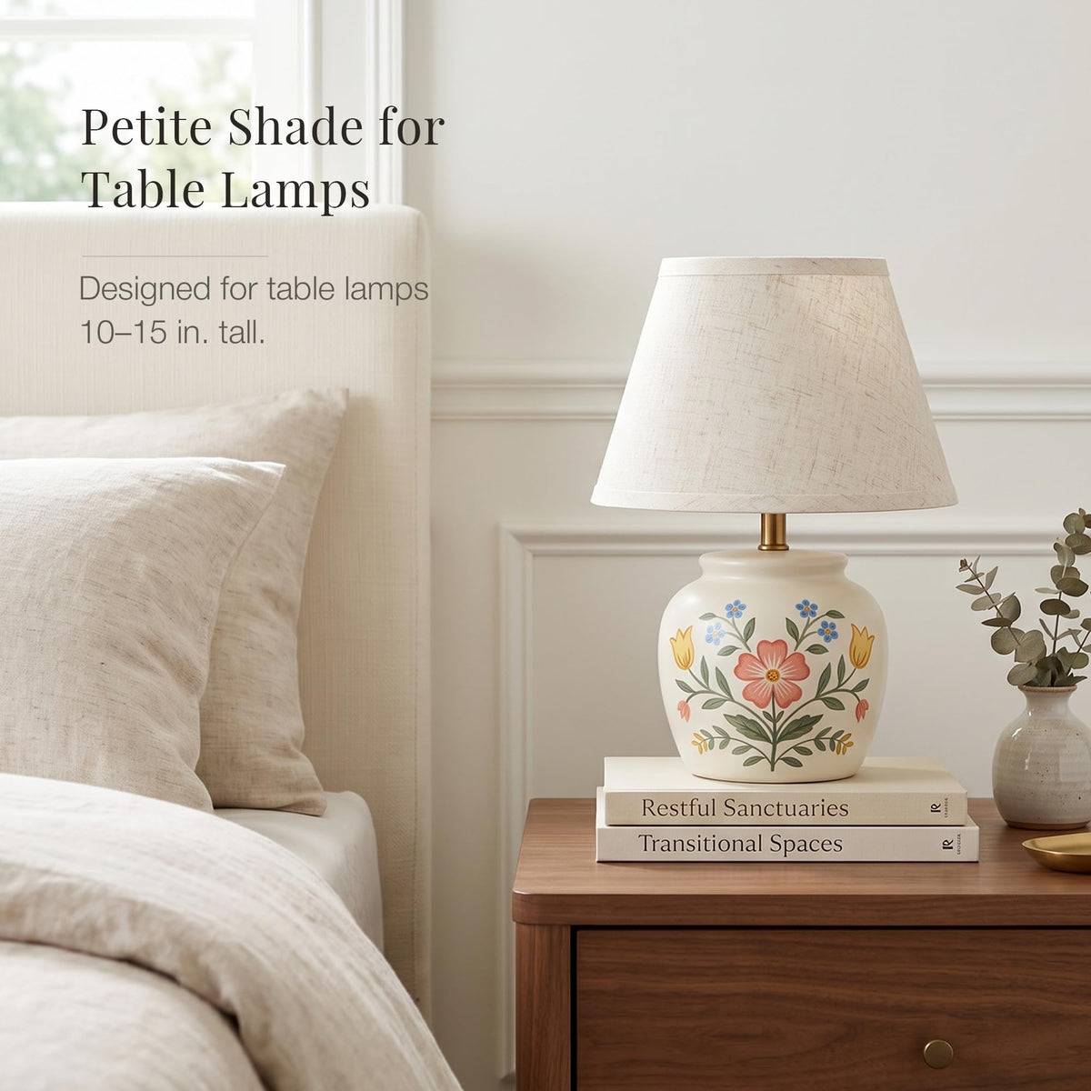 2 Small Lamp Shades for Table Lamps (Beige Linen)