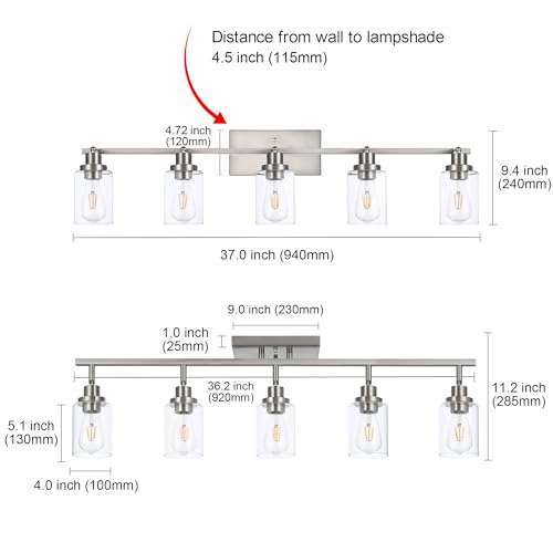 5 Light Multi (Brushed Nickel / 5-Light)