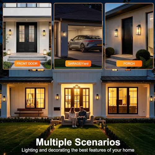 17 Inch Motion Sensor Dawn to Dusk Outdoor Sensor Light Fixture Waterproof Porch Lights Anti (17 Inch)