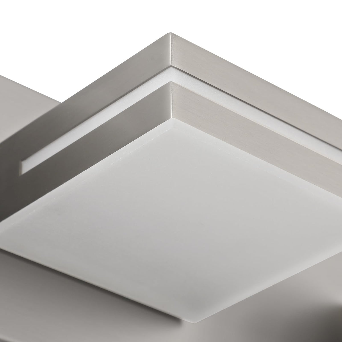 LED Modern Bathroom Vanity Light Fixtures (7-Light, 55-Inch / Nickel, White)