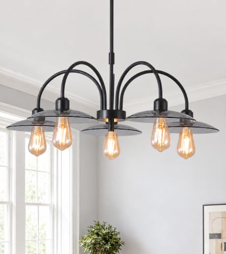 Black Farmhouse Chandelier (Black)