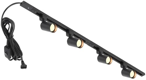 Plug in Track Lighting with Power Cord (Black)