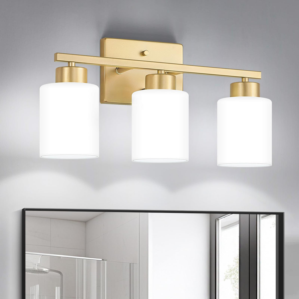 Gold Bathroom Light Fixtures Vanity Lights Over Mirror (Gold / 17.30 inch)