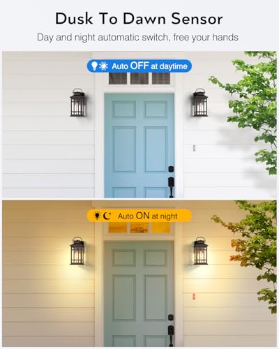 Outdoor Light Fixture (Oil-Rubbed Bronze / Dusk to Dawn Sensor-1 Pack)
