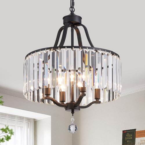 Black Crystal Chandeliers for Dining Room (169-Black)