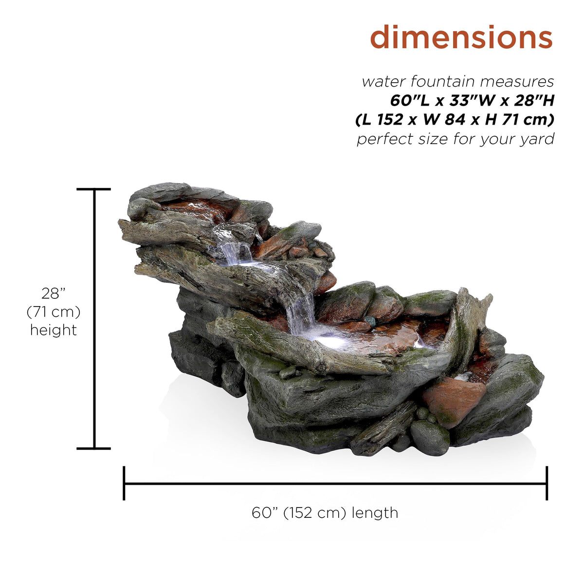 60"L Outdoor 3 (60" L - 3-Tier w/ LED's)