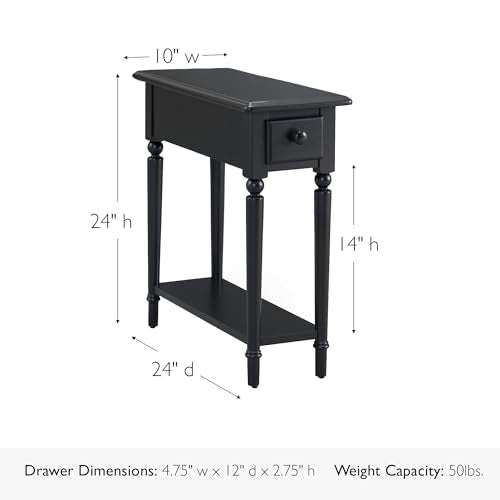 Coastal End Table (Swan Black)