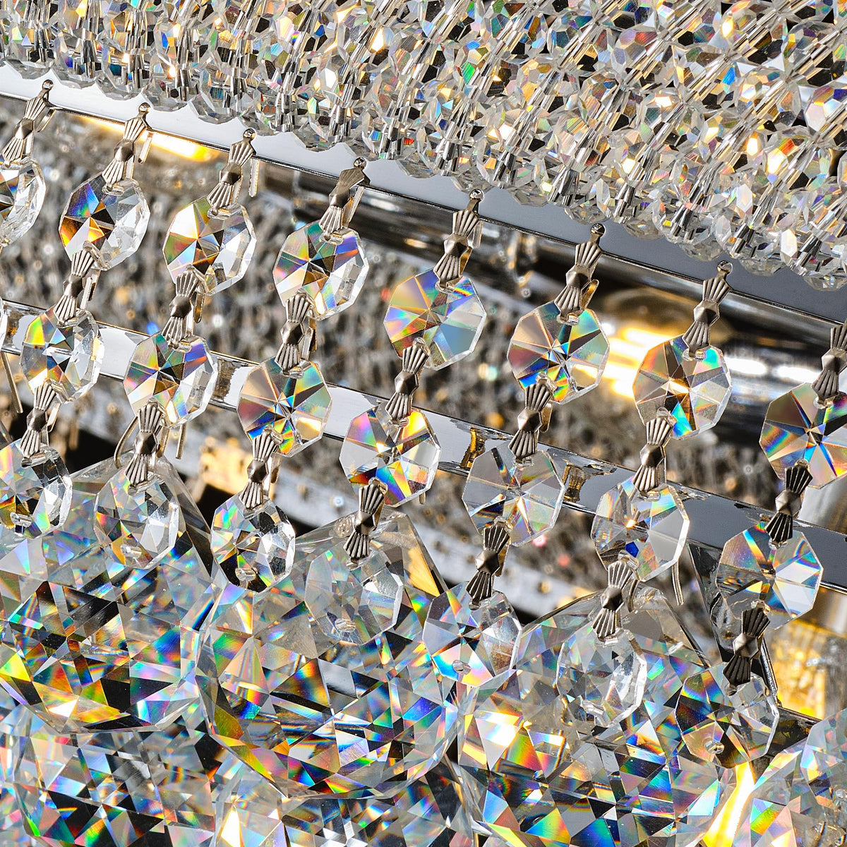 42 Lights Large Crystal Chandelier 48 (48"(Silver))