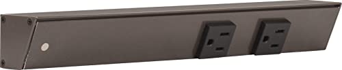 Task Lighting APT Angled Power Strip 12 inch Left (12 inch Left / Bronze)