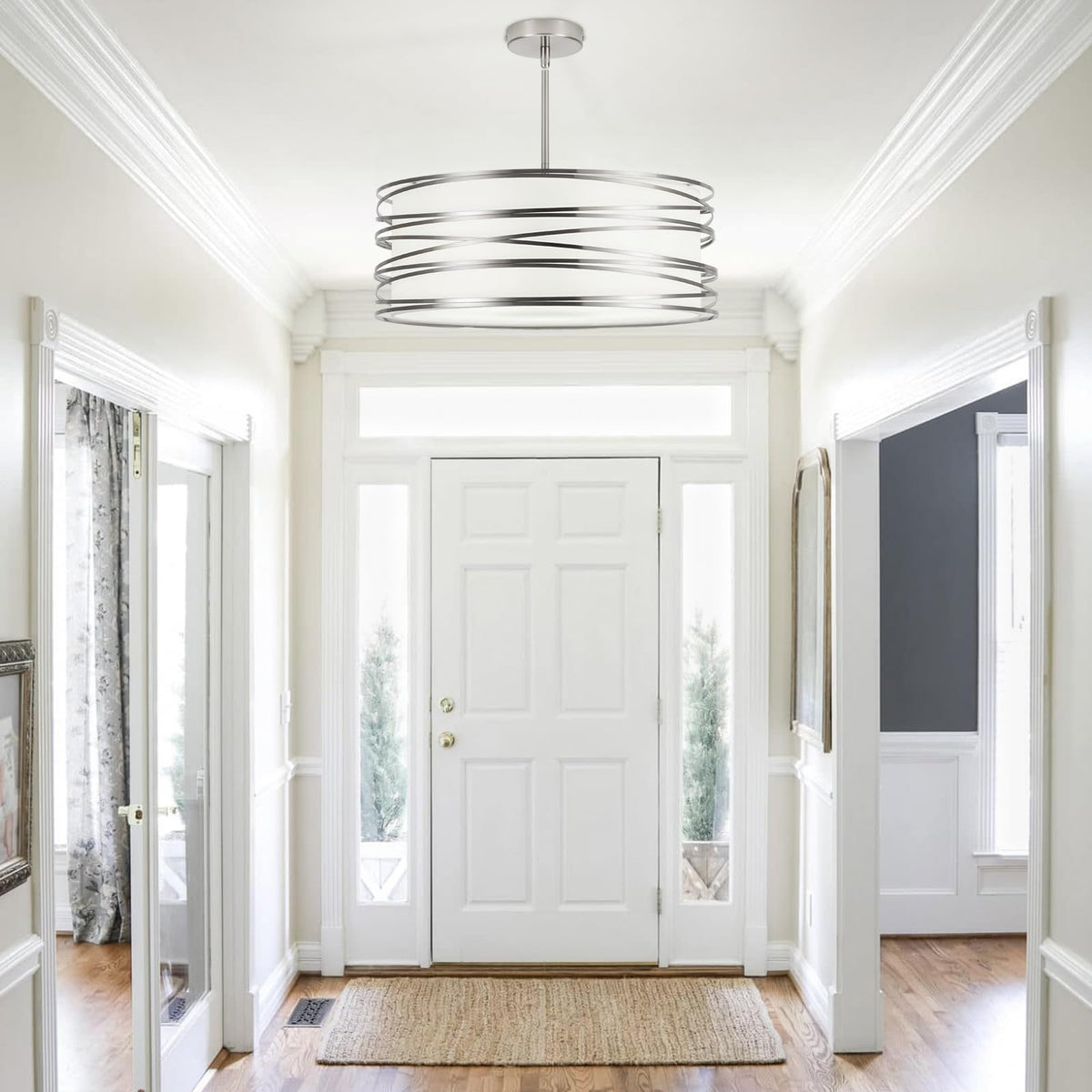 19.7" Drum Chandelier 5 (Nickel / 19.7 inch)