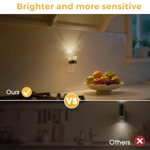 Night Lights Plug into Wall (Black(3CCT)-bubble / 2 Pack)