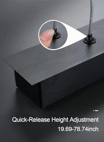 Dimmable Pendant Light for Kitchen Island Lighting (Black / 47.24")
