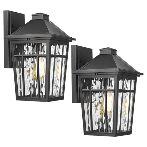 2pcs Outdoor Wall Lights (Black / 14inch-2pack)