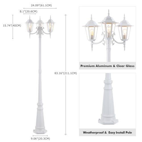 Outdoor Post Light 83" (White)