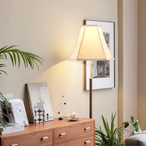 Pure White Linen Square Cut Corner Bell Lamp Shade Medium Lampshade 6.25×6.25''Top13×13''Bottom×11''Hight (Pure White-2 / (6.25*6.25)(13*13)11* 1 Pack)