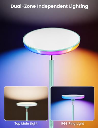 UFO Torchiere Floor Lamp (Blue)