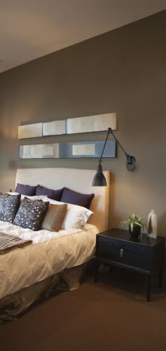 9-960-1-89 Dakota Vintage Bohemian Mid-Century Modern Metal Wall Sconce with Adjustable Arm, 1-Light 60 Watt, 17" H x 6" W, Matte Black (Matte Black)