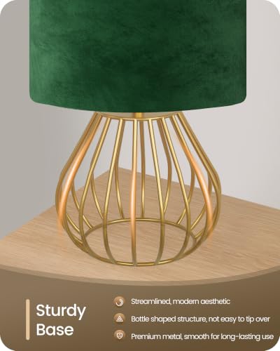 Green and Gold Table Lamp (Forest Green + Gold)