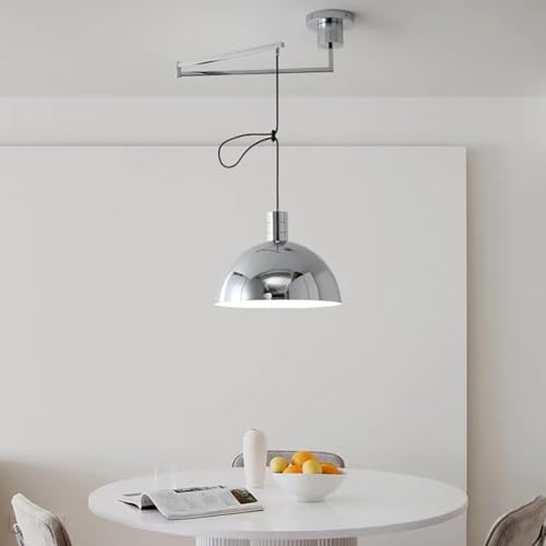 Industrial Pendant Light Fixture (Chrome)