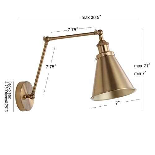 Rover 1 Light Wall Sconce 7" (Brass Gold / Set of 1)