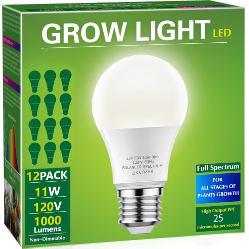 12 Pack Grow Light Bulbs (White)