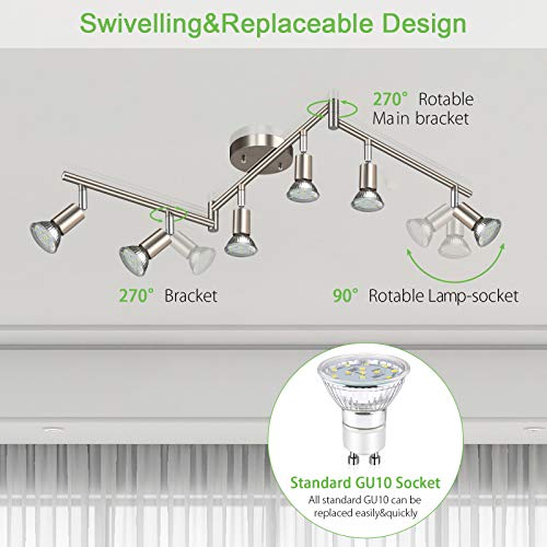 LED 6 Light Track Lighting Kit (Matt Nickel / 6 Light)