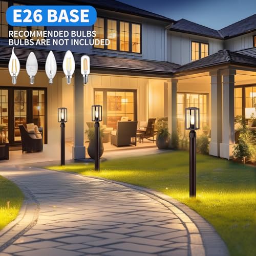Outdoor Post Lights Lamp Post Light Fixture 2 Pack