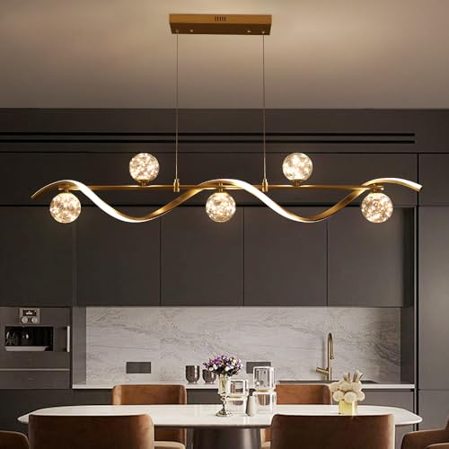 Modern Kitchen Island Lighting (Gold / 6-Light)