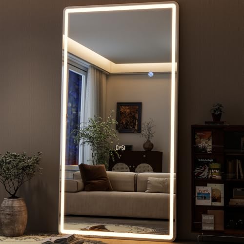 34x76 inch Full Length Mirror with Lights (Rectangle / 76"L x 34"W)