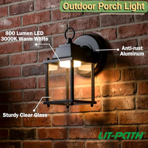 Outdoor Wall Light Fixture (3000K Black / 1-pack)