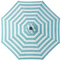 10ft Solar Polyester LED Lighted Patio Umbrella w