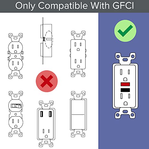 2 Pack SnapPower GuideLight [For GFCI Outlets] (GFCI / White)