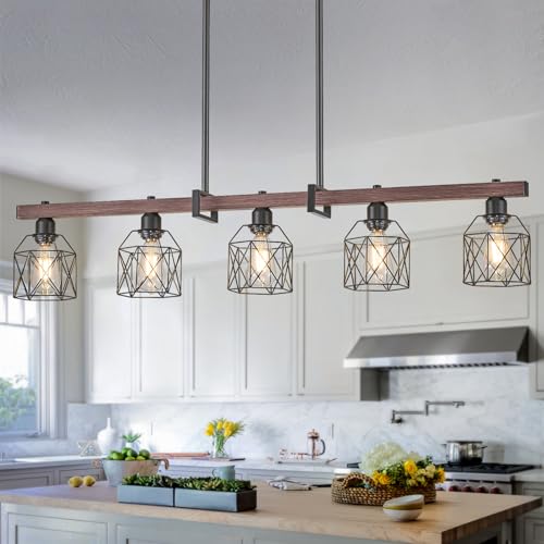 Vintage Industrial Pendant Light Over Table