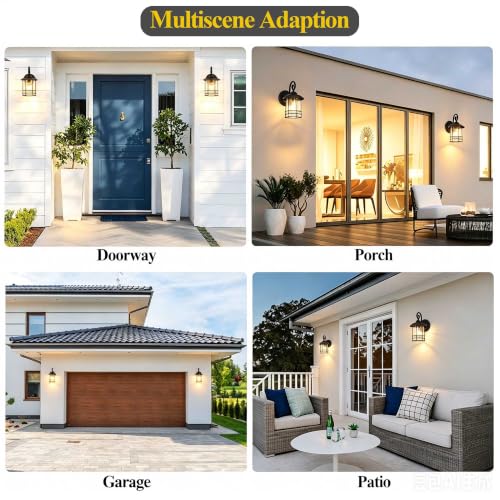 5.5" Wide Black Single Outdoor Porch Light (Black / 1 Pack H9.8")