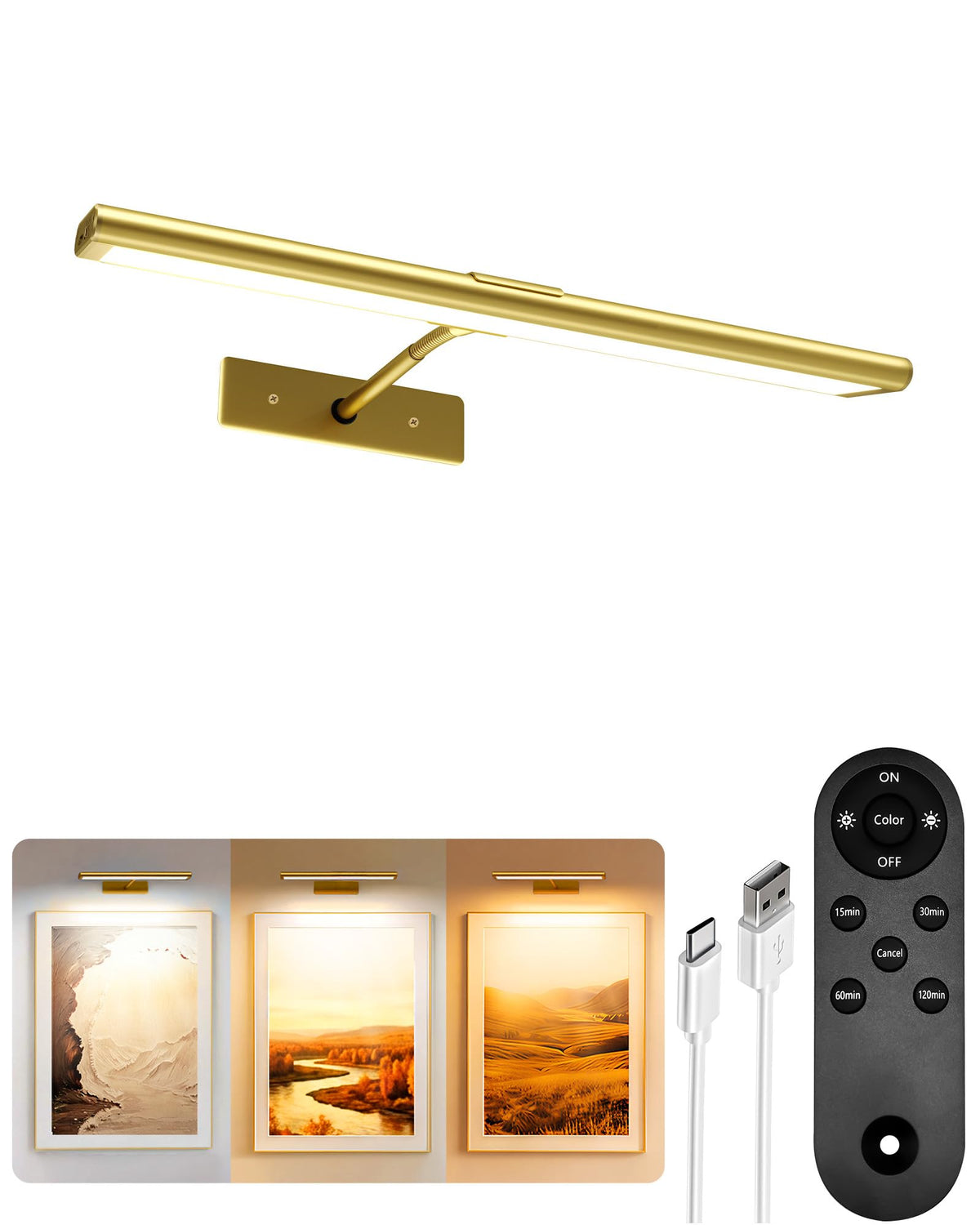 Picture Light for Wall (Gold / 13inch)