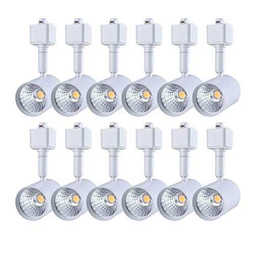 12 Pack LED Track Lighting Heads 6.5W White 3000K Warm White (3000K Warm White)