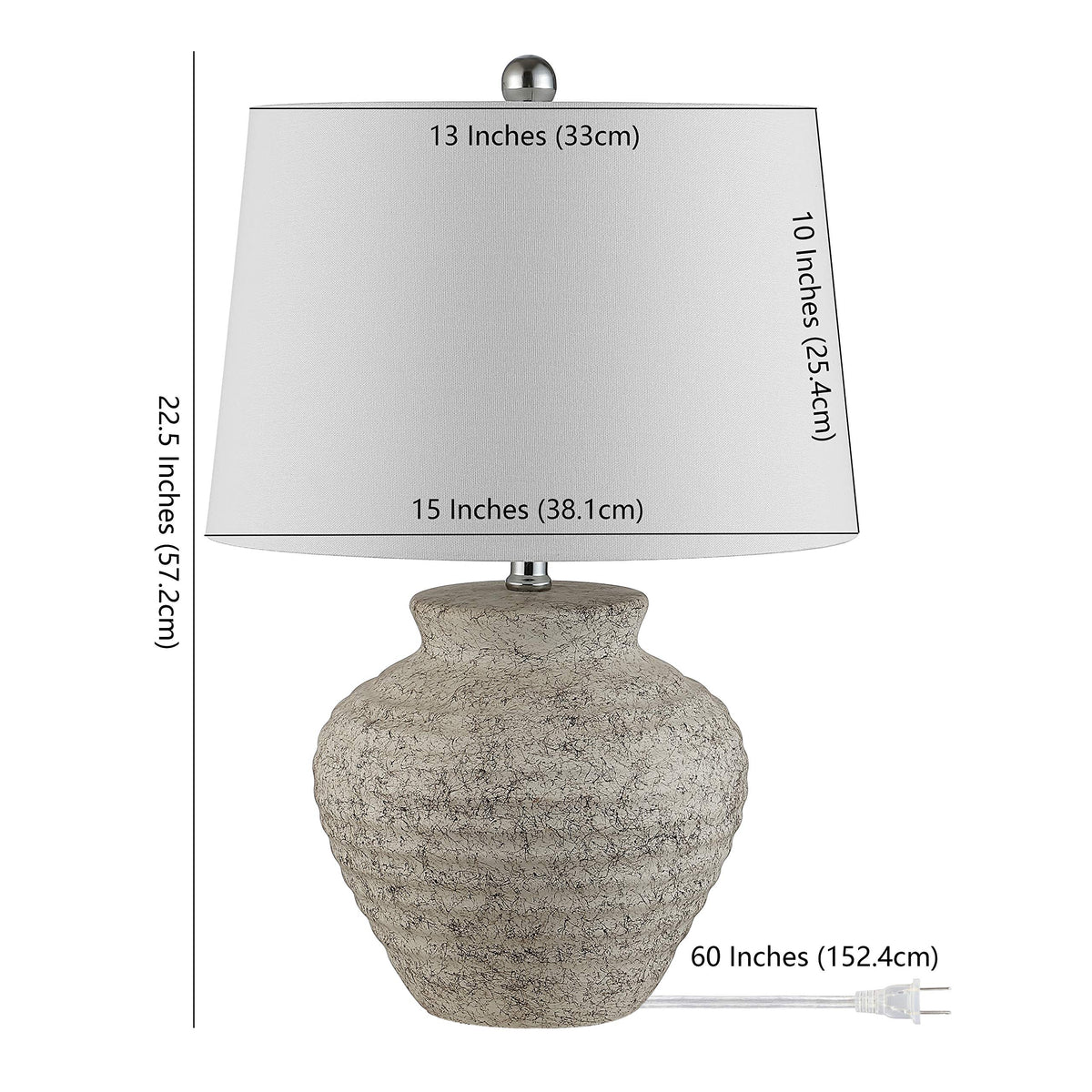 Lighting Ledger 22.5" Table Lamp Set of 2 (Light Grey (Kit of 2))