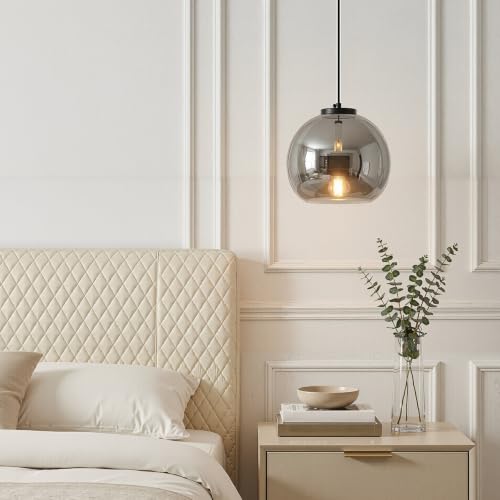 Mirror Smoke Gray Glass Pendant Light Kitchen Island (Mirror Smoke Gray(7.87 in) / 1-Pack)