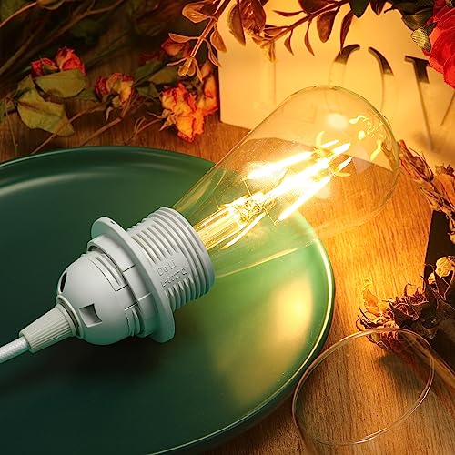 6 Pack Pendant Light Cord E26 E27 Socket with Switch (White)