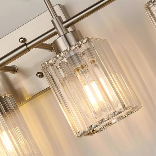 Crystal Modern Bathroom Light Fixtures Over Mirror Bathroom Vanity Light Square Shade Vanity Lighting Fixtures Wall Sconce