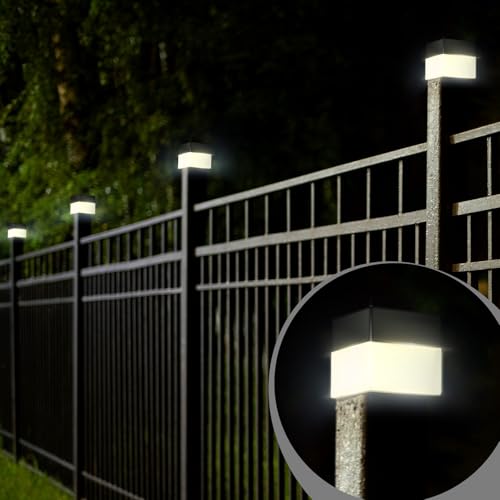 20 Pack Solar Post Cap Lights (Warm Yellow)