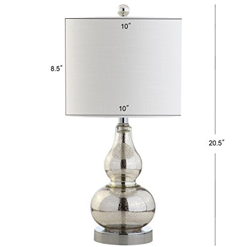 Anya Gourd Glass Table Lamp 20.5" (Single / Mercury Silver)