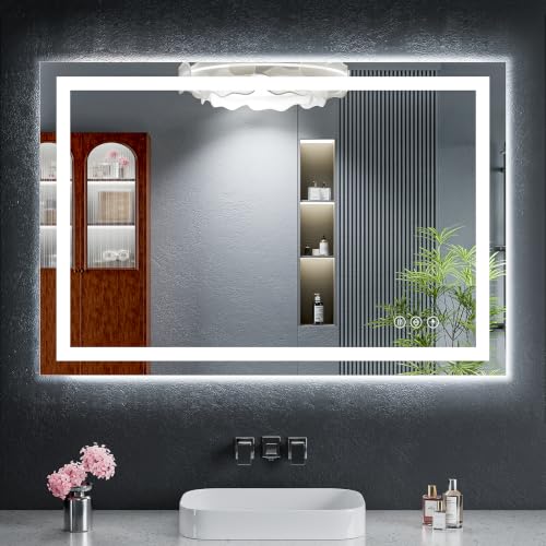 24"x42" LED Bathroom Mirror with Lights (Frontlit & Backlit / 42"L x 24"W)