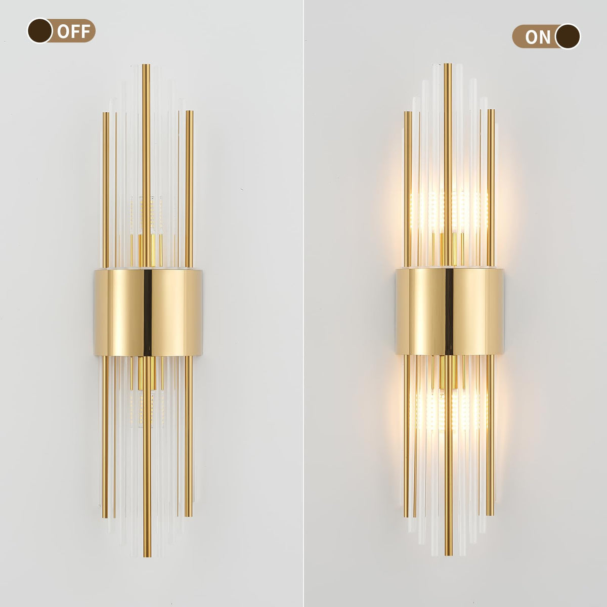 Gold Sconces Wall Set of 2 (Two sets of gold)