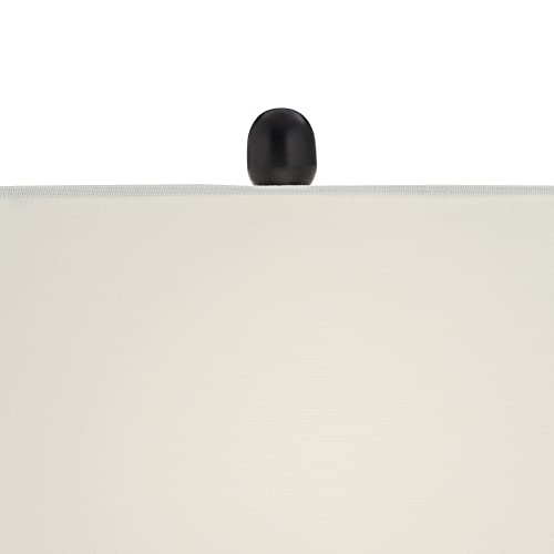 Roxie 31" Large Table Lamp USB Set of 2 Black Metal Modern