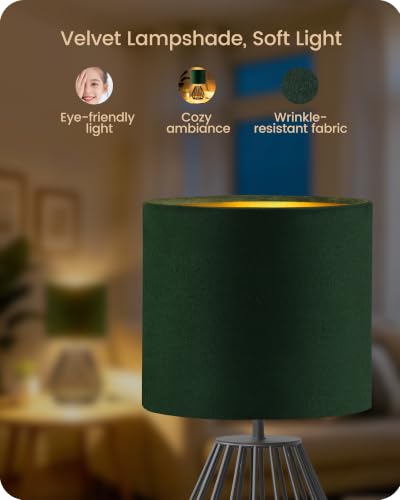 Black and Green Table Lamp (Forest Green + Black)